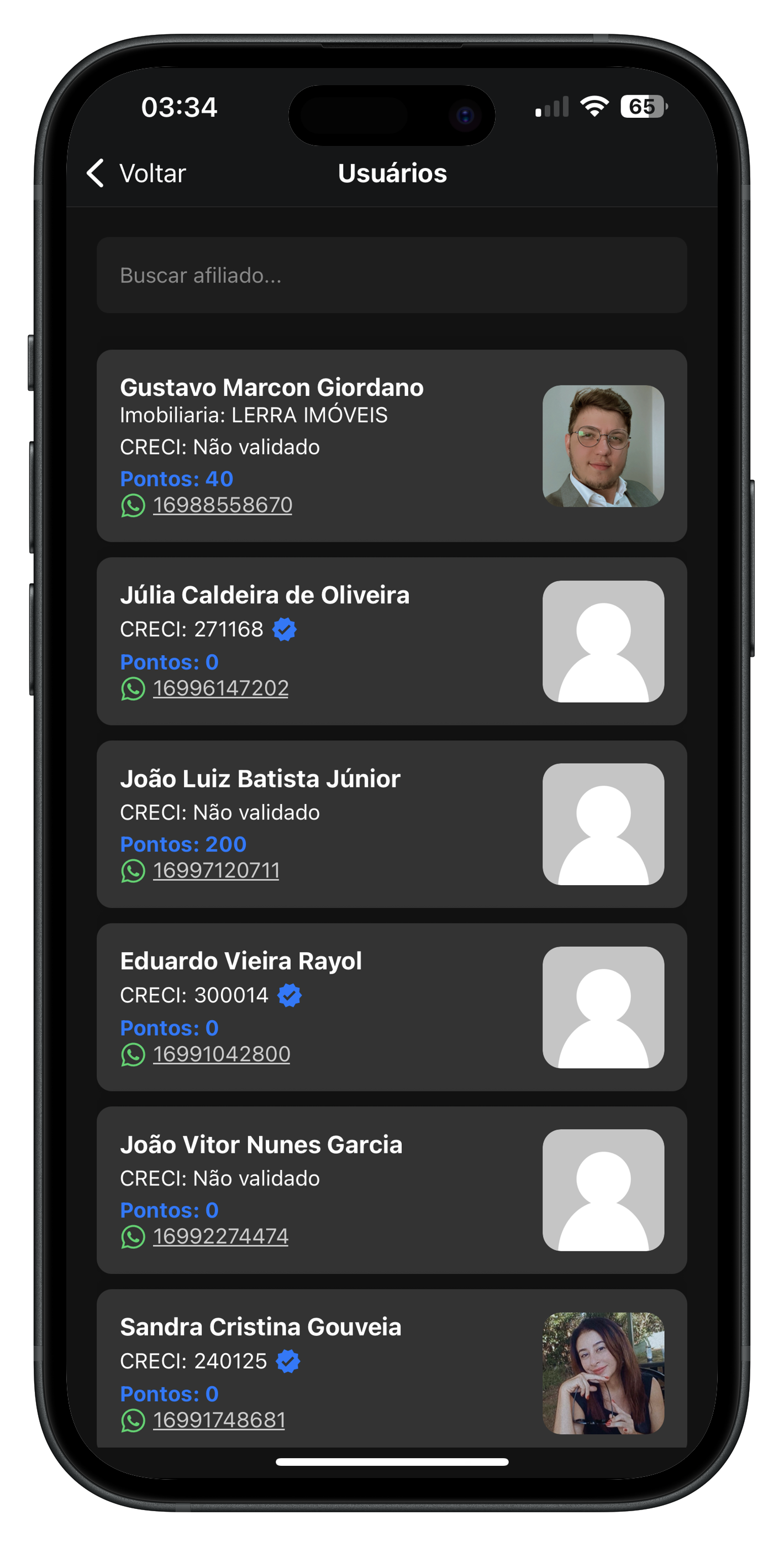 Controle de imóveis